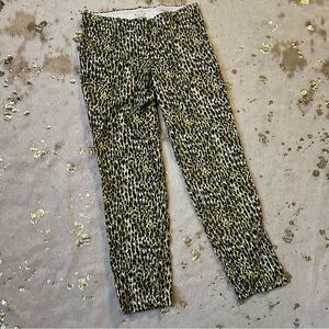 J. Crew Womens Dress Pants 0 Green Purple Cafe Capri Stretch Pockets Chino